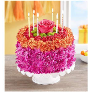 Birthday Wishes Flower Cake® Vibrant