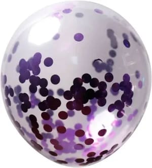 Clear Latex with Confetti Balloons Flower Bouquet