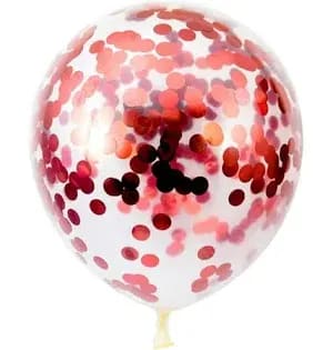Clear Latex with Confetti Balloons Flower Bouquet