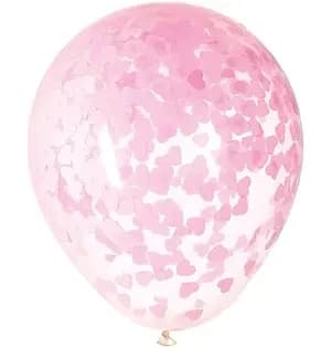 Clear Latex with Confetti Balloons Flower Bouquet