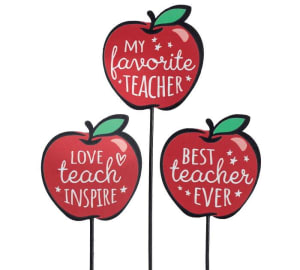 Wooden Apple Picks For Teachers Flower Bouquet