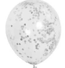 Clear Latex with Confetti Balloons Flower Bouquet