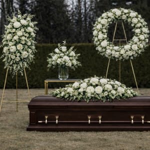 White Flower Funeral Set Flower Bouquet