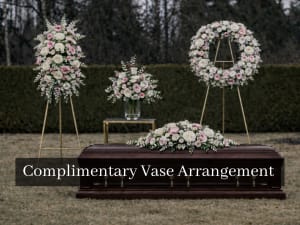 Pink & White Flower Funeral Set
