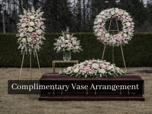 Pink & White Flower Funeral Set