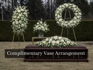 White Flower Funeral Set