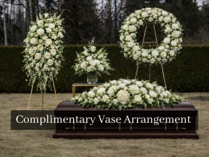 White Flower Funeral Set