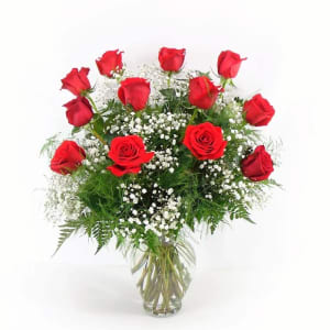 One Dozen Long Stem Roses Bouquet Flower Bouquet