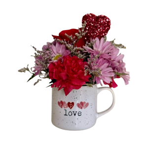 Love You Always Mug Valentine Flower Bouquet