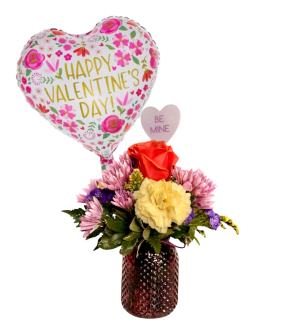 Happy Heart Valentine Flower Bouquet