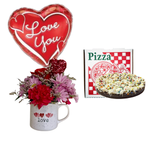 Love You Always Mug Valentine Flower Bouquet