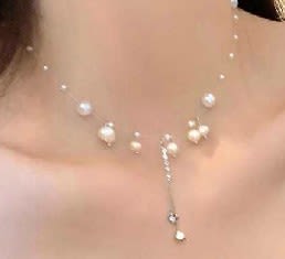 Silver Necklaces Flower Bouquet