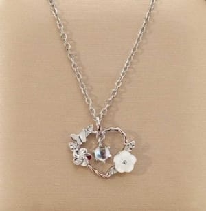 Silver Necklaces Flower Bouquet