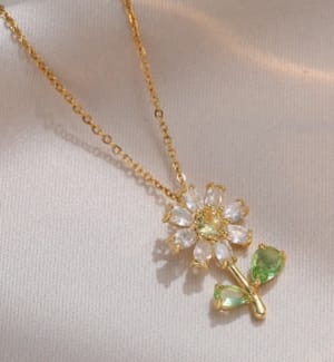 Gold Necklaces Flower Bouquet