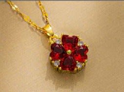 Gold Necklaces Flower Bouquet