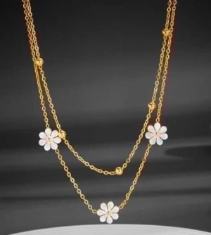 Gold Necklaces Flower Bouquet