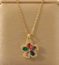 Gold Necklaces Flower Bouquet