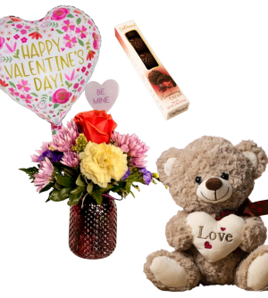 Happy Heart Valentine Flower Bouquet