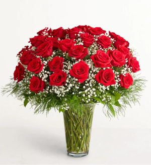 Premium Red Rose Vase Arrangement
