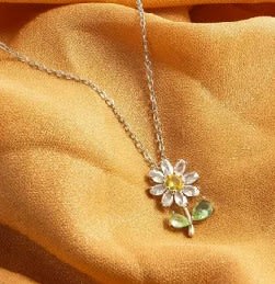 Silver Necklaces Flower Bouquet