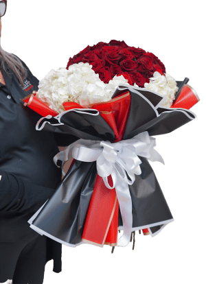 VA-21 Bouquet de rosas y hortensias