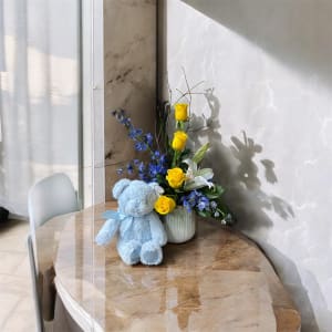 New Baby Boy Flower Bouquet