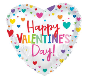 17" Valentines Balloon Flower Bouquet