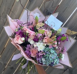 Butterfly Mixed Blooms Flower Bouquet