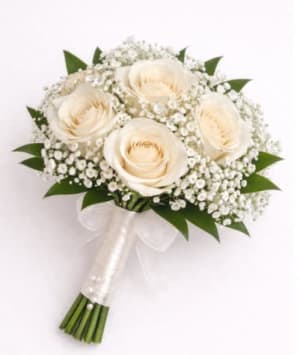 White Classic Posey Bouquet  Sandra 224
