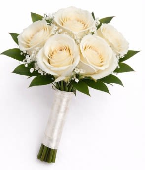White Classic Posey Bouquet  Sandra 224