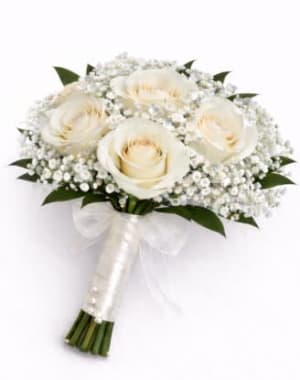 White Classic Posey Bouquet  Sandra 224