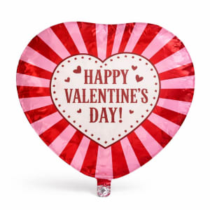 17" Valentines Balloon Flower Bouquet
