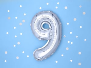 16" Number Balloons Flower Bouquet