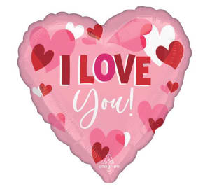 9" I Love you Balloons Flower Bouquet