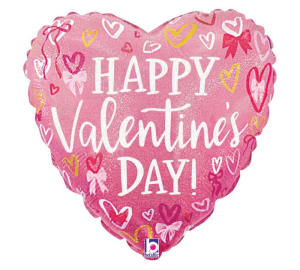 9" Valentines Mini Balloon on a Stick