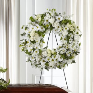Faithful Wishes Wreath Flower Bouquet