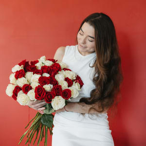 RED & WHITE ROSES
