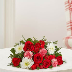 FESTIVE HOLIDAY WRAPPED BOUQUET Flower Bouquet