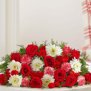 FESTIVE HOLIDAY WRAPPED BOUQUET Flower Bouquet