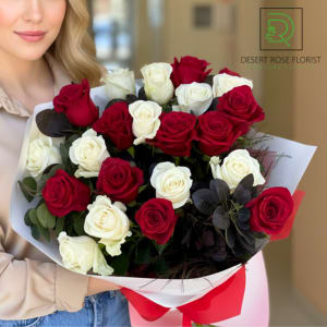 Classic Devotion – Two Dozen Roses Wrapped Bouquet Flower Bouquet
