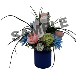 Cat Figurine Flower Bouquet