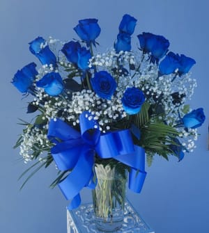 Royal Blue Roses Flower Bouquet
