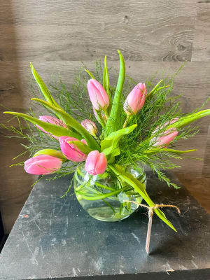 Tulip Vase Arrangement Flower Bouquet