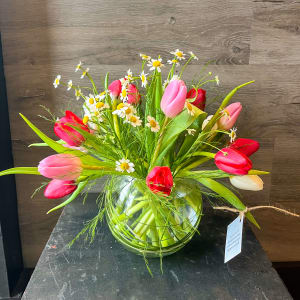 Tulip Vase Arrangement Flower Bouquet