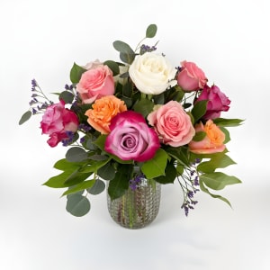 Mixed Roses Vase