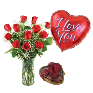 Sweetheart Surprise Package Flower Bouquet