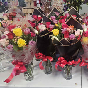 Surprise Me Assorted Dozen Rose Bouquet + VASE
