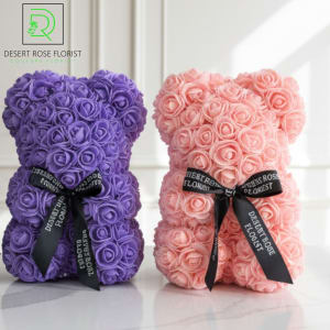 Mini Chubby Foam Rose Bear