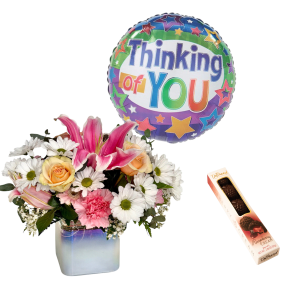 Spring Sunrise Lily & Rose Bouquet Flower Bouquet