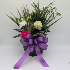 Small Round Dish Garden Flower Bouquet